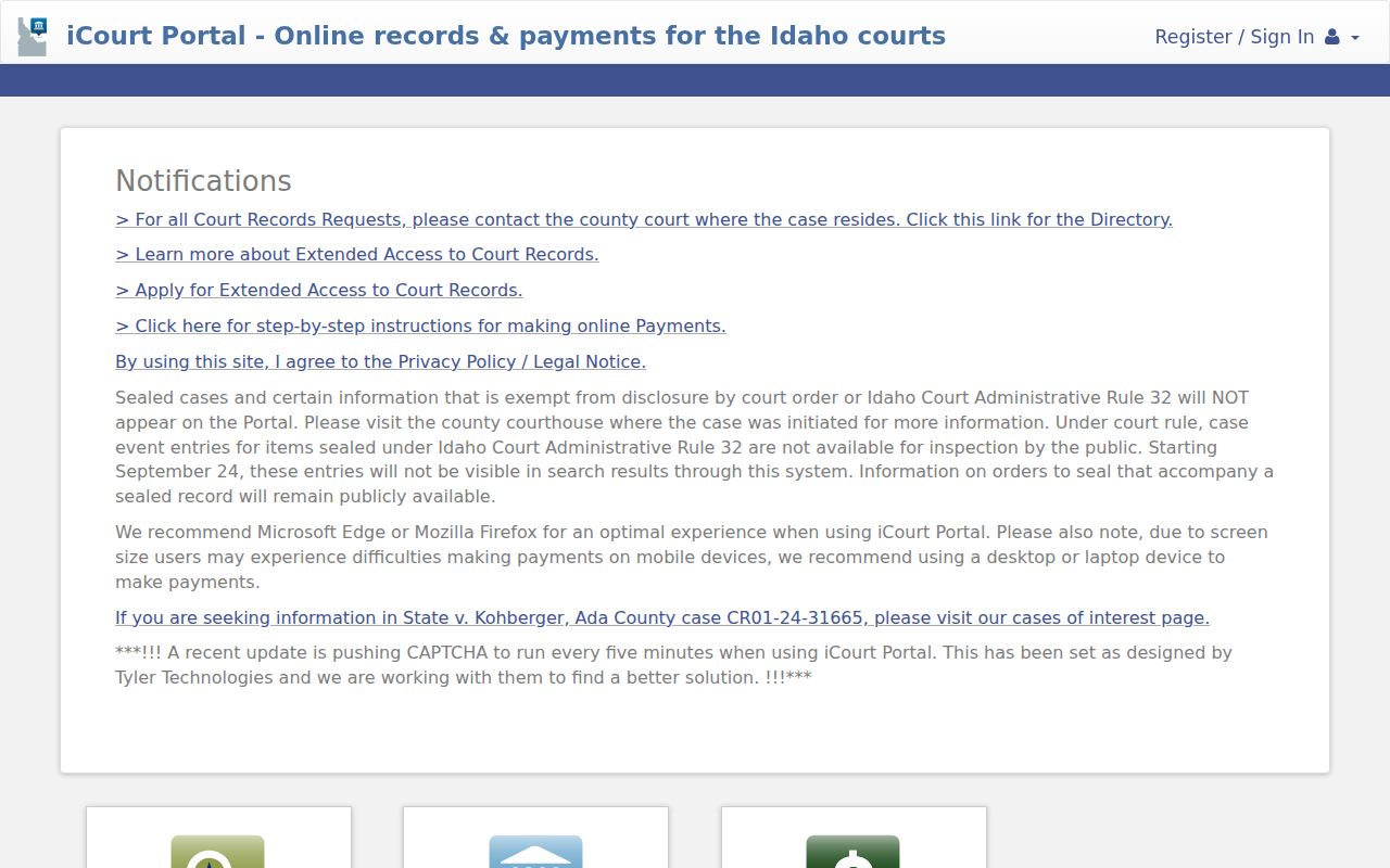 Post Falls residents directory Idaho iCourt search