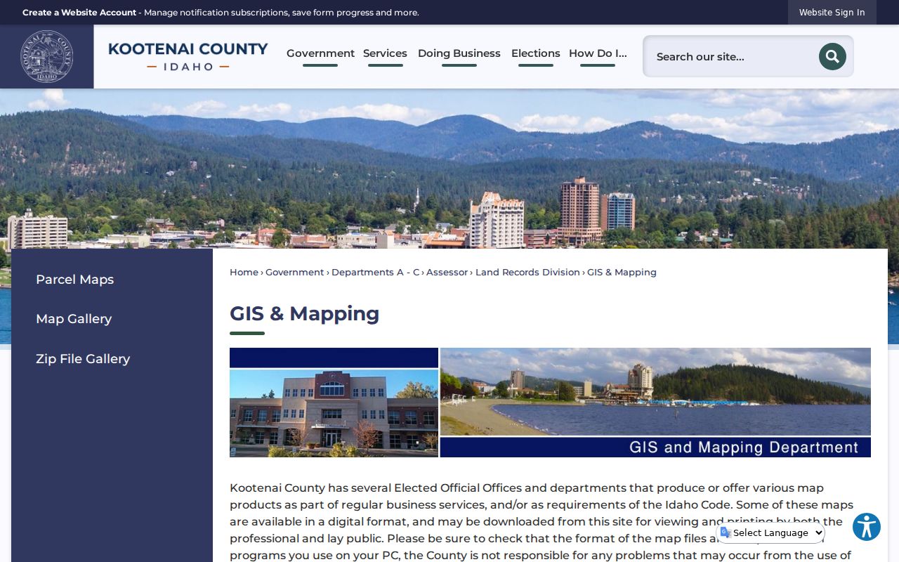 Kootenai County GIS and mapping guidance for Post Falls parcel research